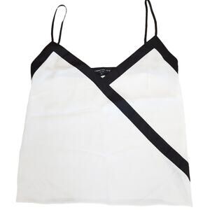 GENERATION LOVE black white silk classic cami camisole tank top blouse Sz XS NEW
